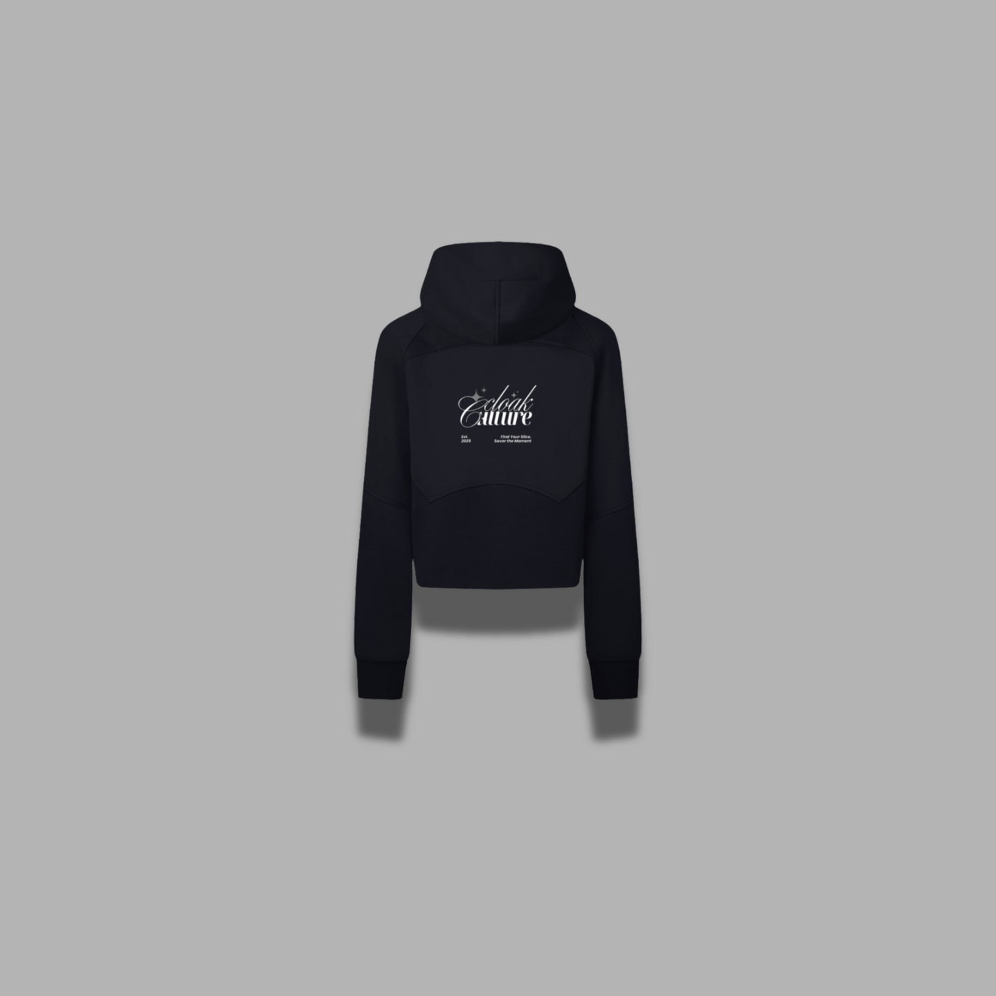 Cropped Zip-Through Hoodie