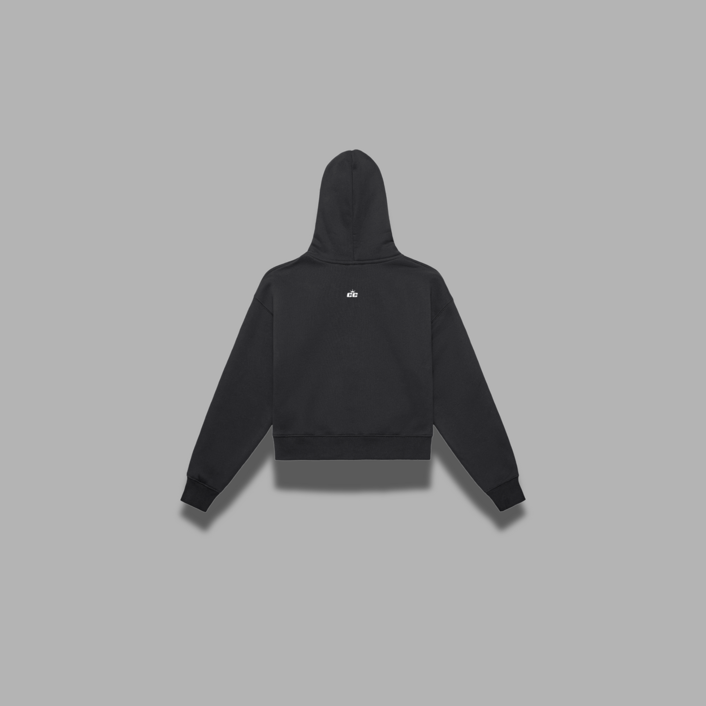 Fleeced Zip-Up Cropped Hoodie
