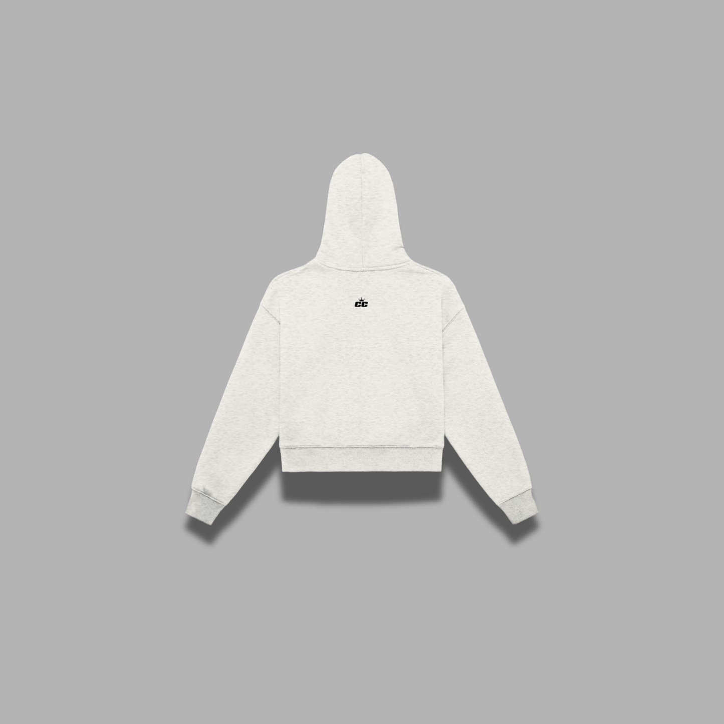 Fleeced Zip-Up Cropped Hoodie