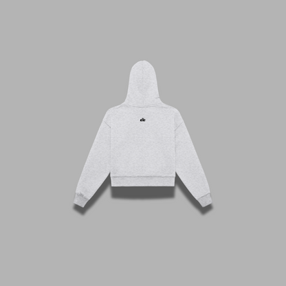 Fleeced Zip-Up Cropped Hoodie